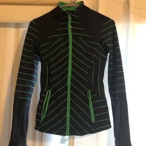 Lululemon Athletica zip up jacket striped